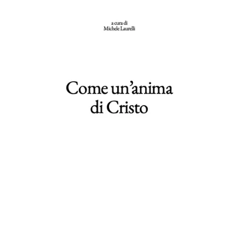 Cover of the book Come un'anima di Cristo